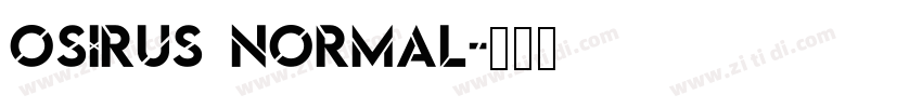 Osirus Normal字体转换